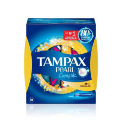 Tampax Compak Pearl Reg 1 100Algodon