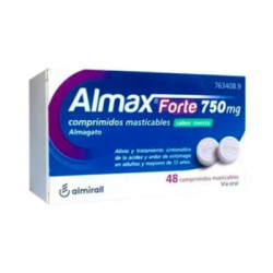 Almax forte 750 mg 48 comprimidos masticables sabor menta