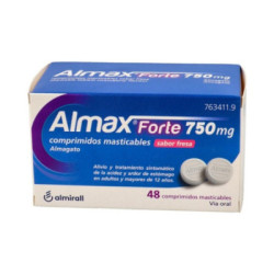 Almax forte 750 mg 48 comprimidos masticables sabor fresa