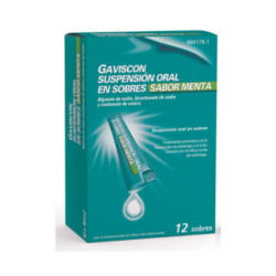 Gaviscon 12 sobres suspension oral 10 ml sabor menta