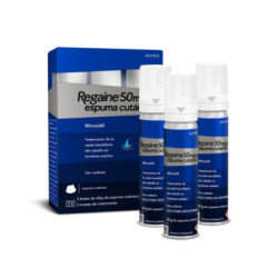 Regaine 50 mg g espuma cutanea 3 tubos 60 g