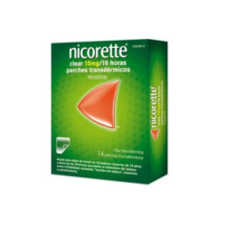 Nicorette clear 15 mg 16 h 14 parches transdermicos